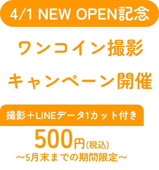 ワンコイン撮影キャンペーン